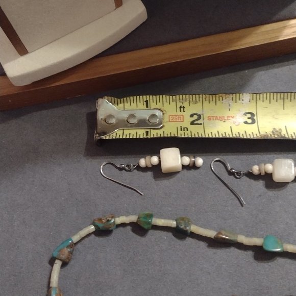 Sterling Silver Turquoise Necklace & Earrings - Picture 10 of 10